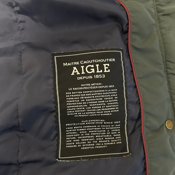 AIGLE Women’s Winter Coat - Green, Size 40 - Picture 10 of 12